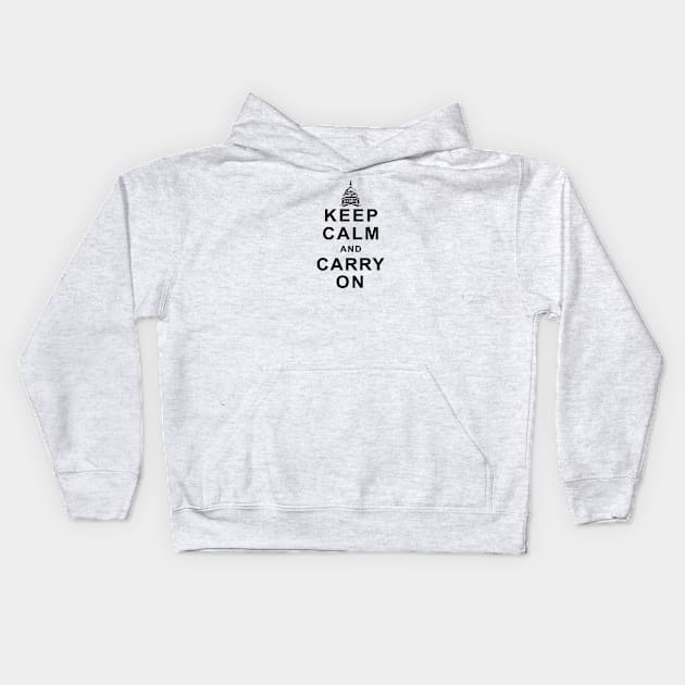 Capitol Keep Calm White Kids Hoodie by NeilGlover